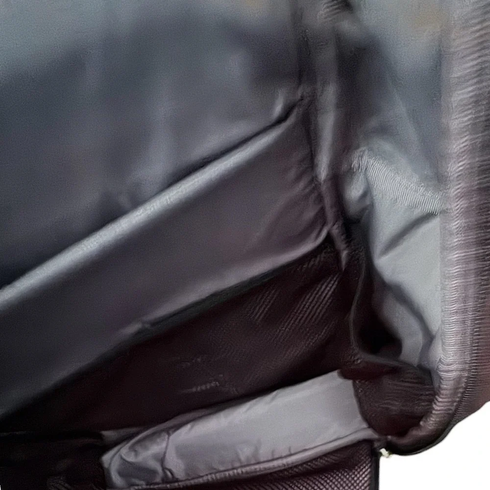 JuJuBe Structured Backpack Black Travel Diaper Bag Silver Hardware